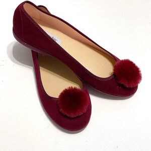 Made in Spain-  Maroon Wine Petite Plume Women's Flats
